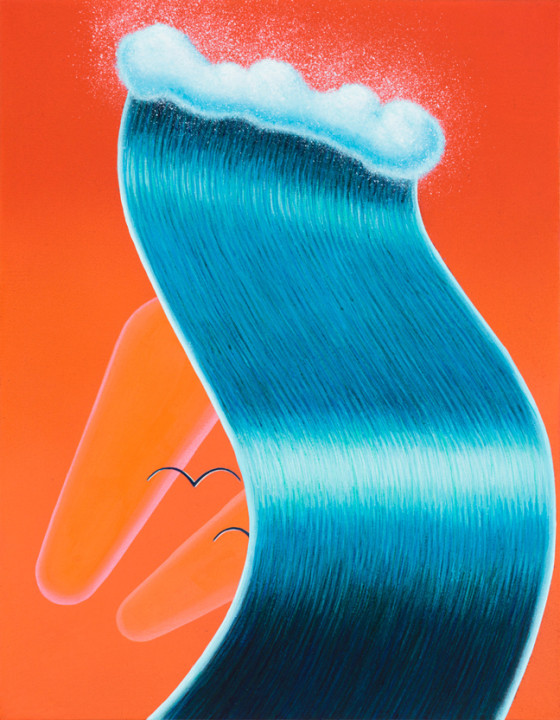 Matthew F Fisher, A Vagrant Harmony, 2014, acrylic on canvas, 19 x 15 inches.