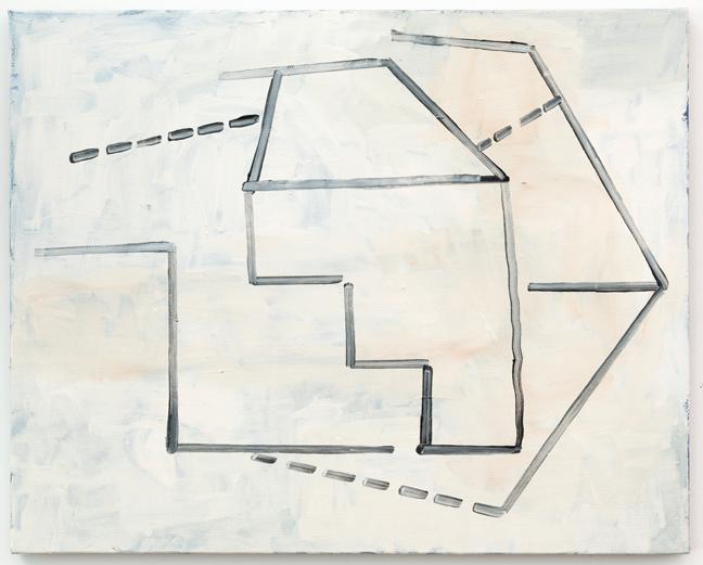 Stepped Rule, 2016, oil on canvas, 16 x 20 inches.