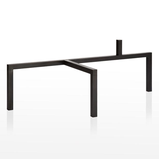 John Radtke, Bridge Self, 2014, Blackened steel, 45 x 17 x 16 inches.