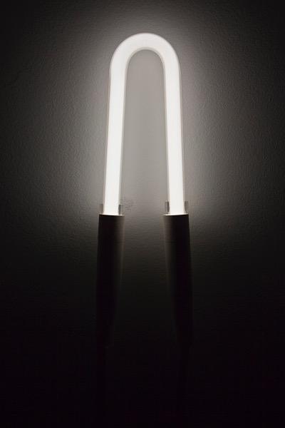 Mike Simi, The Length of My Erect Penis at 33, 2013, neon, actual size.