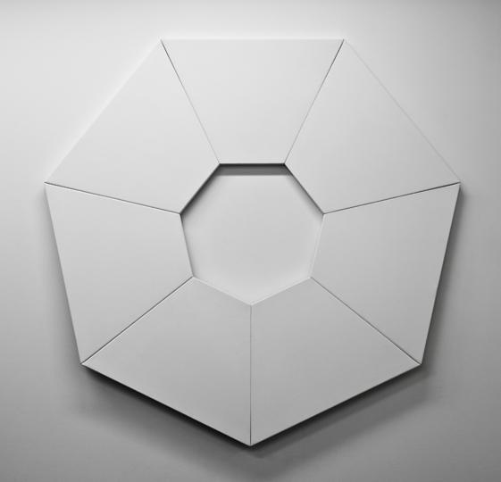 Mike Simi, Pill Organizer, 2012, acrylic on canvas, 58 x 59 inches.