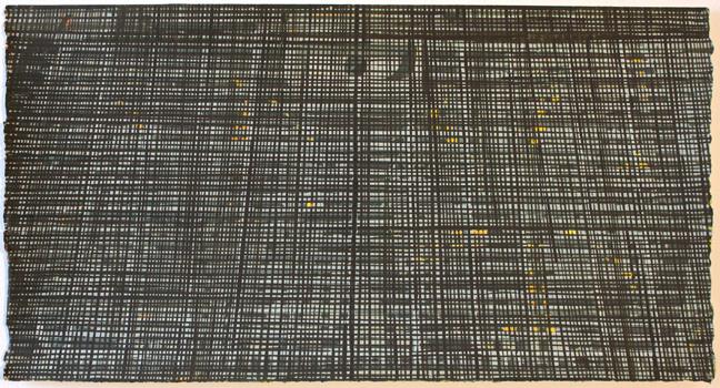 Anthony Palocci Jr., Looking Up, 2015, gouache on paper, 12 x 24 inches.