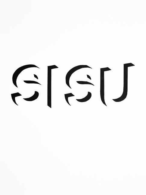 Mike Simi, SISU, 2015, permanent ink on paper, 17 x 11 inches.