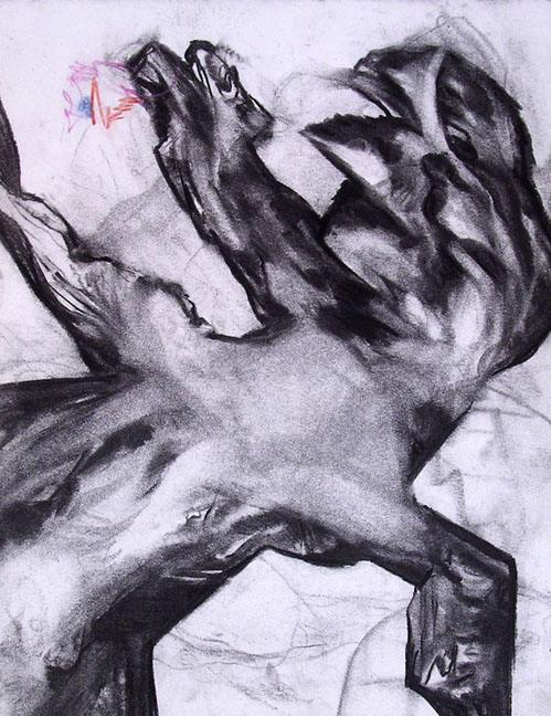 SHANNON MCCONNELL, UNTTILED, 2015, CHARCOAL ON PAPER, 11 X 8.5 INCHES.